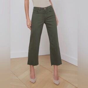 L'AGENCE Balsam Green Cropped Jeans